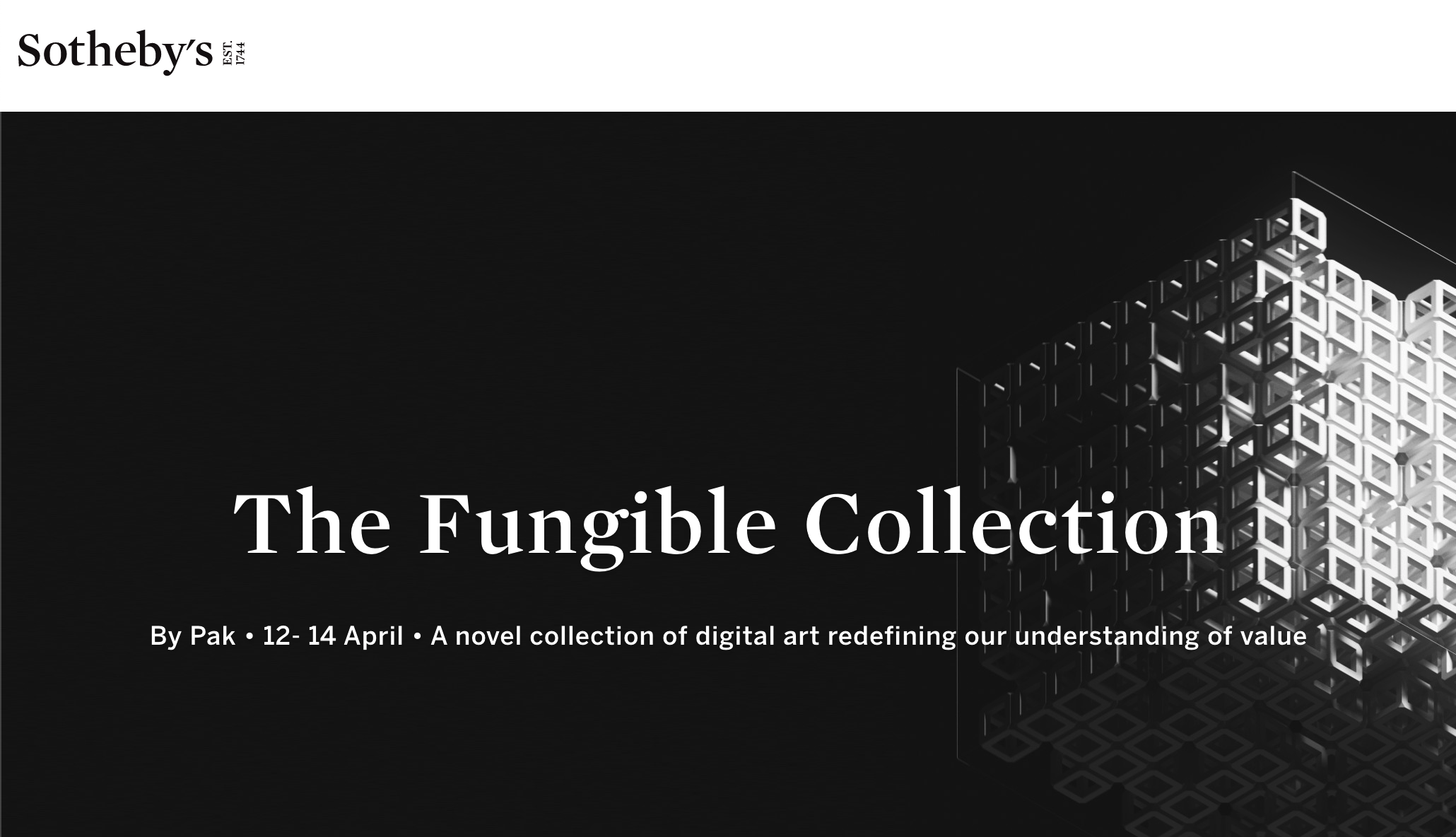 COMD MA 2012 Alumnus Murat PAK’s “The Fungible Collection” is on Sothesby’s, 12-14 April